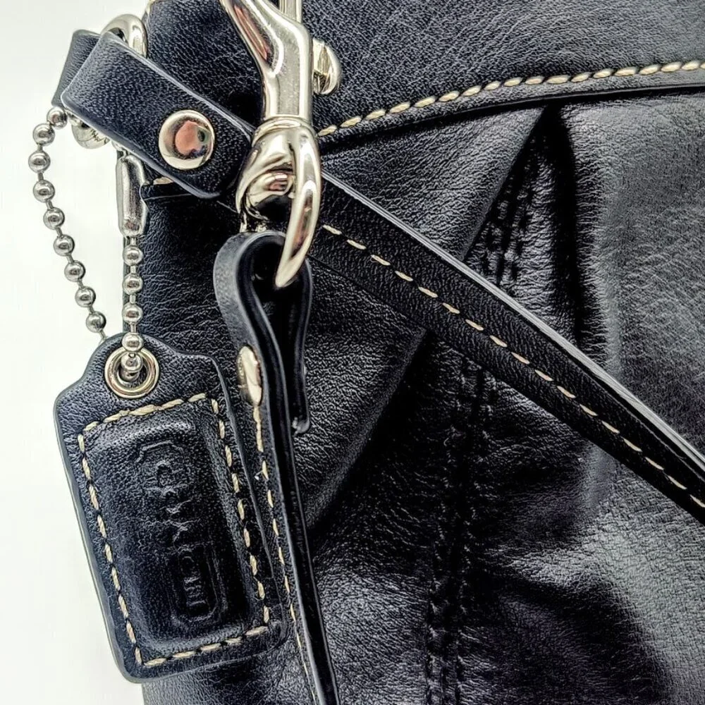 Coach Black Leather Wristlet